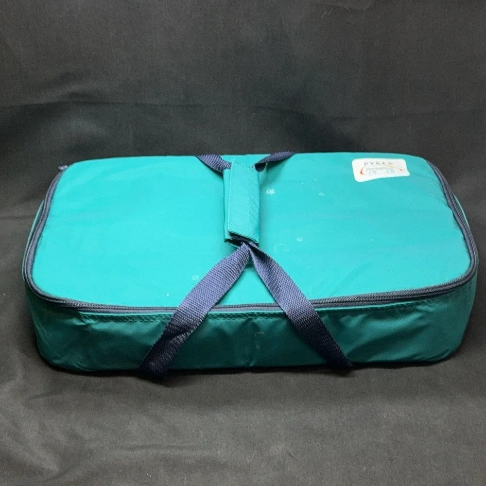 Pyrex Portables Green Insulated Lunch Food‎ Carrier Microcore Thermal Tote Bag